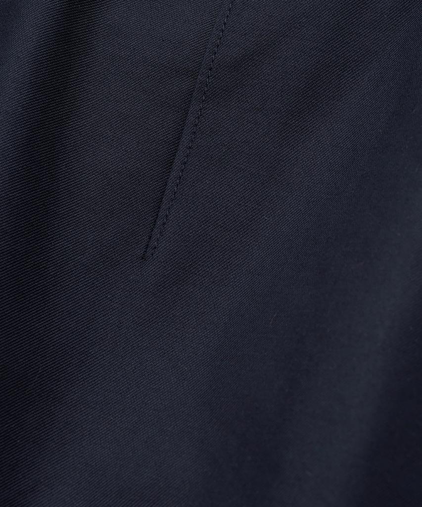 NOIRER FOR WOMAN Heavy Chino Midi Skirt (Navy)