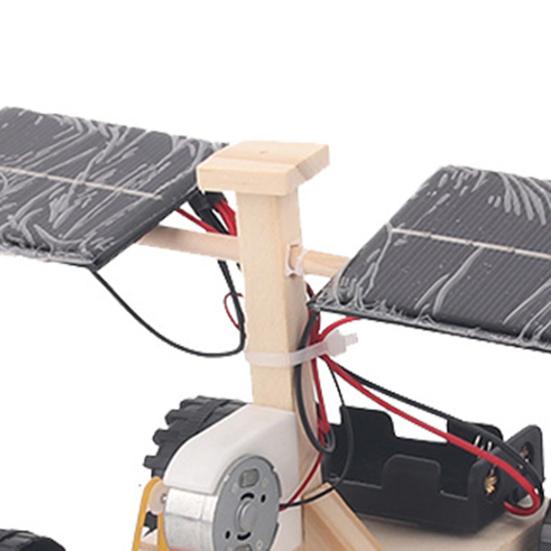 Solar Power Car Fine Workmanship Easy Self-assembly Eco-friendly Science Electric Car Model for Kids