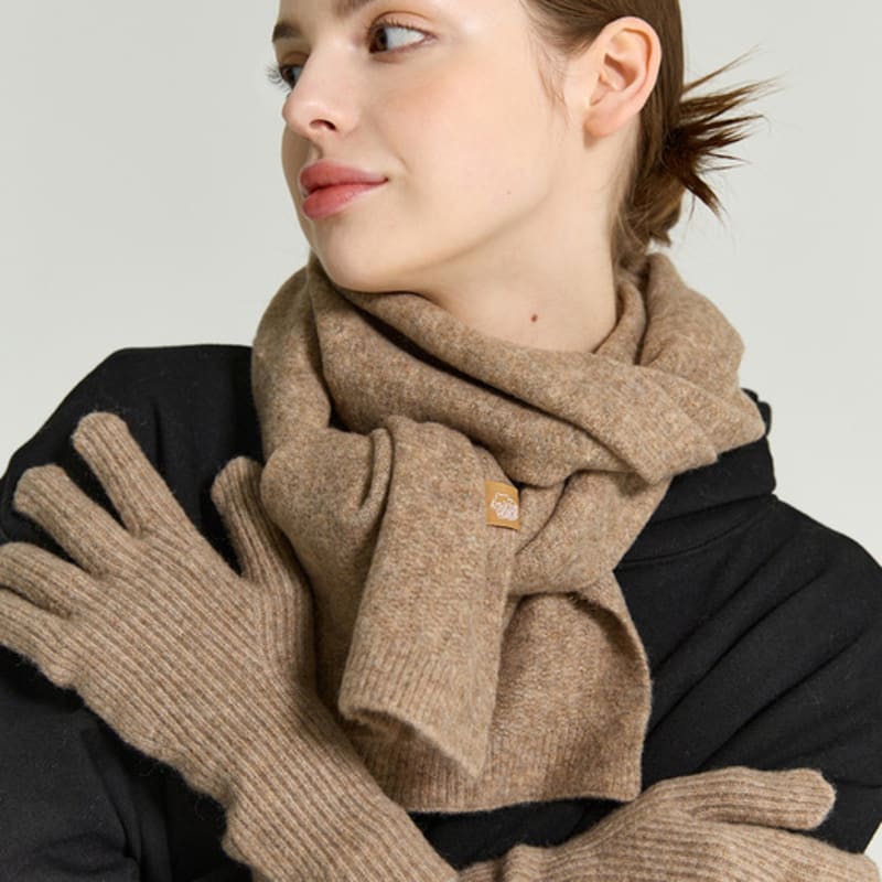 

RECLOW RECLOW Комплект вязаных перчаток и шарфа бежевый FREE