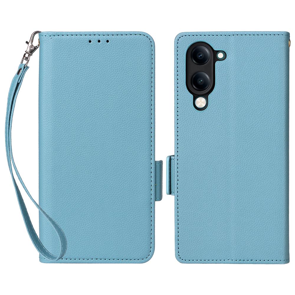 For vivo Y04 4G/Y29s 5G Case Wallet Flip Litchi Texture PU Leather Phone Cover