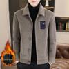 Men's Korean Style Short Woolen Coat - Autumn/Winter Thickened Casual Jacket with Velvet
