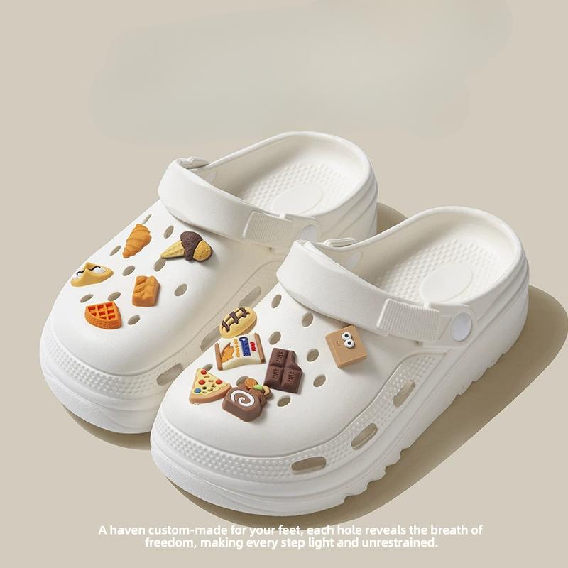 

Холодные тапочки ЭВА женские летние уличные перфорированные туфли противоскользящие и без запаха для ног ванная комната дом жизнь в помещении 38-39