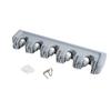Broom Hanger Brush Mop Organizer Wall Mounted Storage Holder Rack(5 Positions and 6 Hooks)