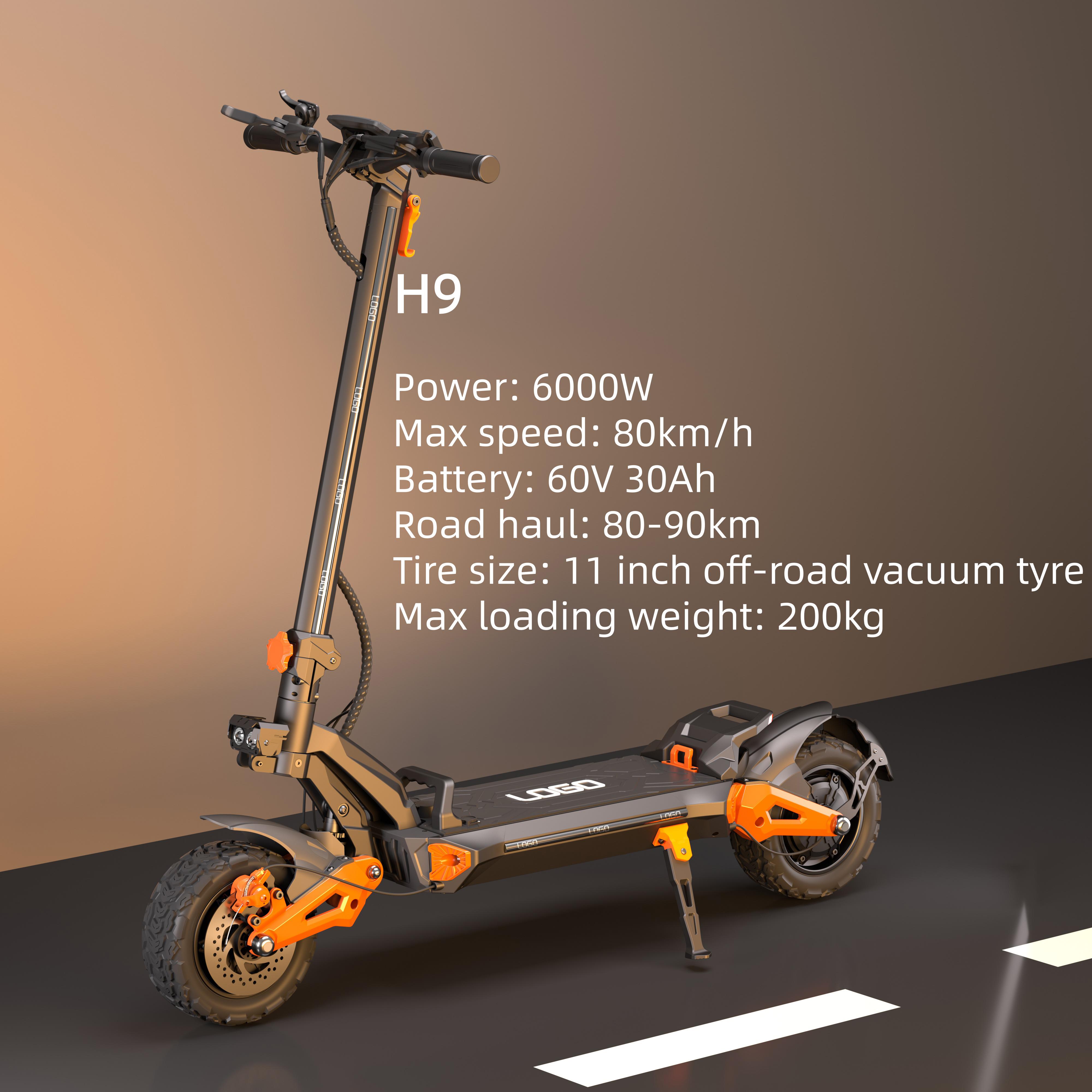 2026 EU H9 Electric Scooter 6000W