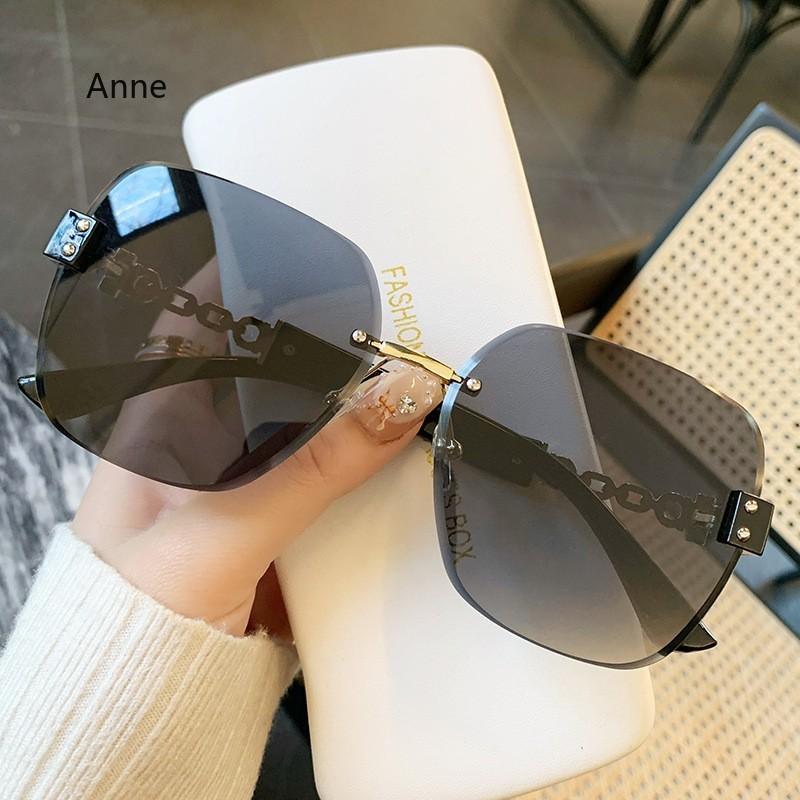 Unisex Sunglasses New Borderless Metal Chain Simple Fashionable Cool Versatile Luxury High Quality Popular Sunglasses
