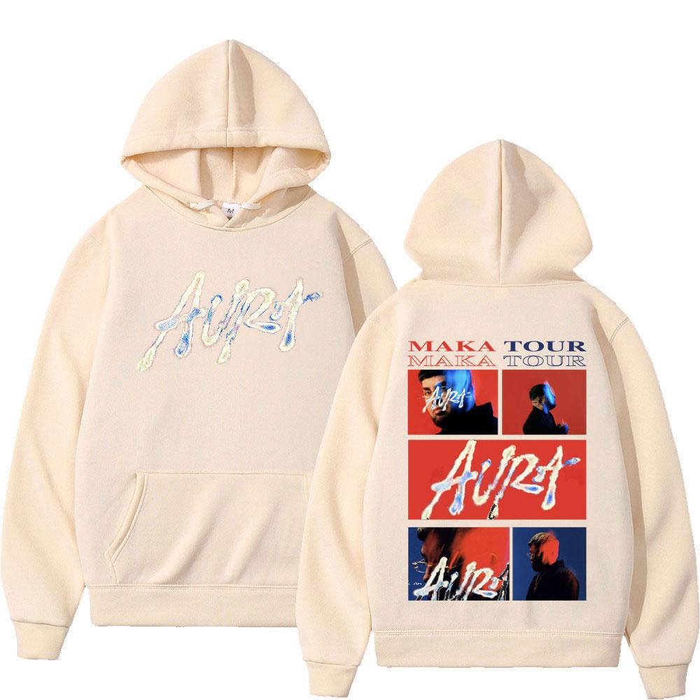 Rapper Maka Aura Tour  Merch Hoodies Men Women Clothing Fashion Hip Hop Hooded Sweatshirts Aesthetic Oversized Hoodie Unisex