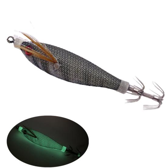 8cm/6g Luminous Shrimp Bait Sharp Squid Hook Simulation 3D Fisheye Jigging Fishing Outdoor