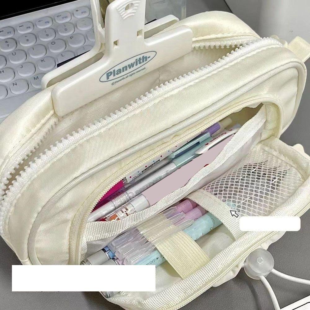 Multi Layered Stationery Storage Bag Large-capacity Pen Bag Fashion Stationery Organizer