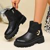 Winter Elegant Solid Color Sexy Thick Soled Riding Boots Fashionable New Comfortable Anti Slip Casual Work Boots For Women