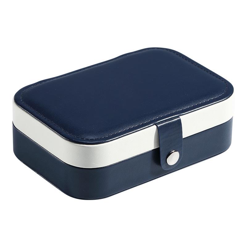 Simple Jewelry Box, Jewelry Box, Small Door Portable Storage Earrings, Earrings, Rings, Necklaces, Double-layer Storage Box.