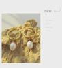 French Retro Freshwater Pearl Hoops, Titanium Steel 18K Gold-Plated Earrings - Cold Style