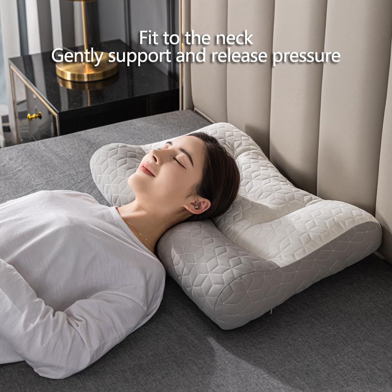 Household Orthopedic Pillow For Sleeping Latex Fiber Pillow Core For Use Cervical Protection Sleep Aid Comfortable Pillow