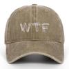 Unisex Washed Cotton Embroidered WTF Baseball Cap - Outdoor Duckbill Design