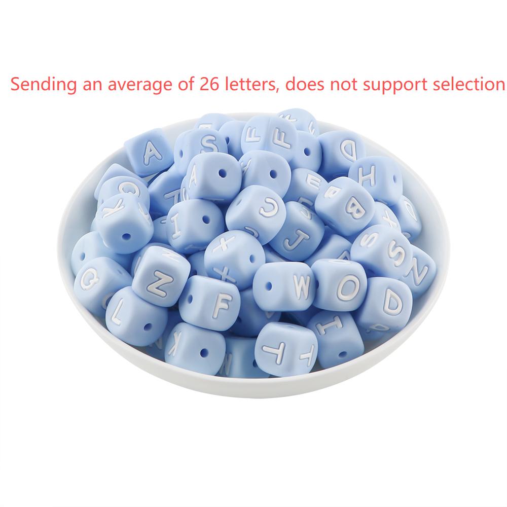 

Kovict 100pcs 12mm Blue Silicone Alphabet Letter Beads For Jewelry Making Letters For Bracelets Jewelry Accessories
