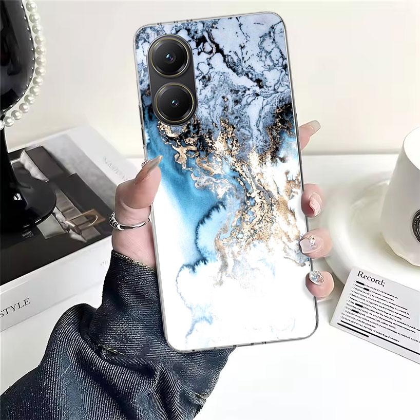 Fashion Geometric Marble Soft Phone Case For Xiaomi Redmi 15C 15 13C 13 Poco X5 X6 X7 F7 Ultra M7 12C 12 10 10C 9C 9A 9T 9 Funda