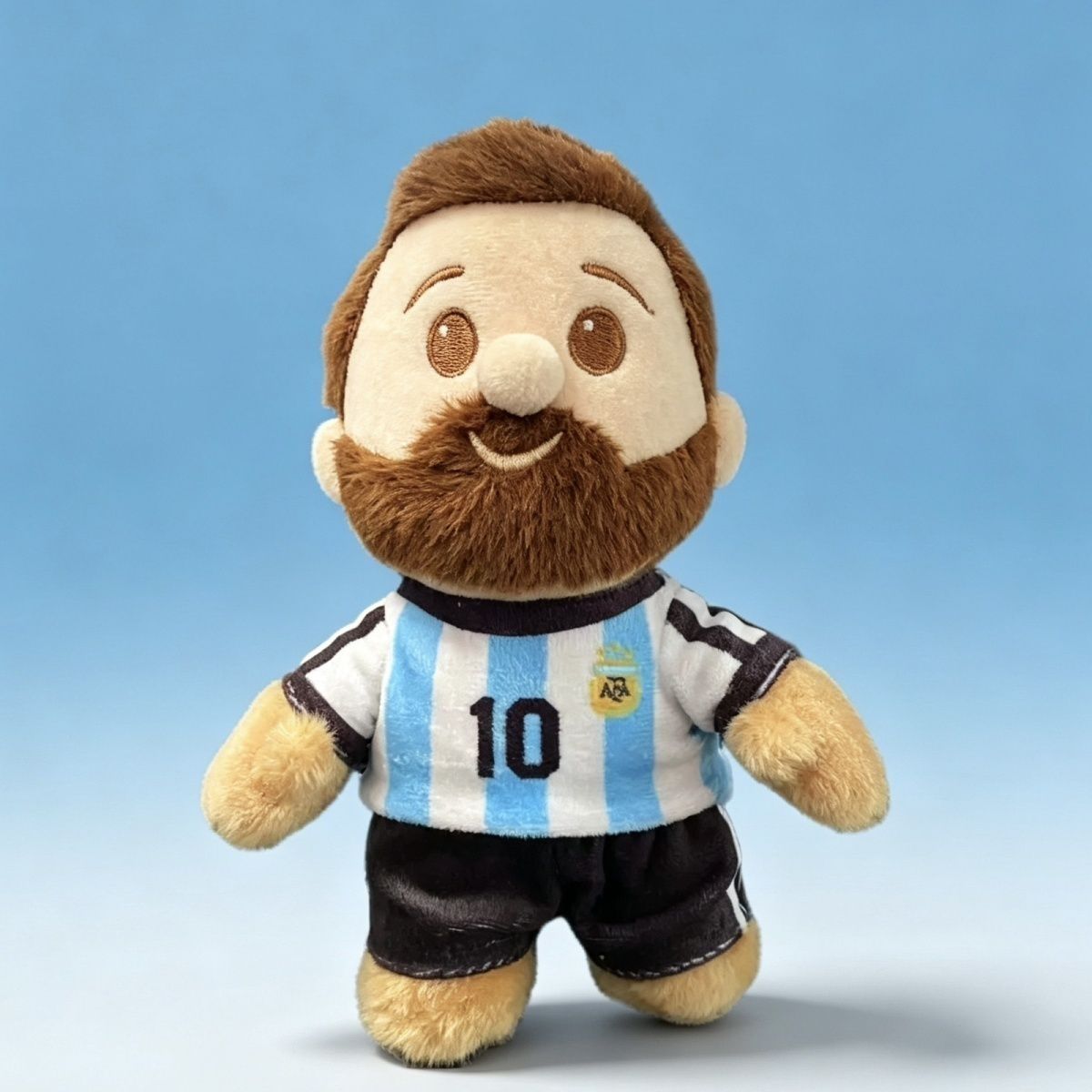 15cm Messi Argentinien Puppe Plüschfigur Star Gedenkartikel Cartoon Anhänger Fan Sammlerzubehör beige