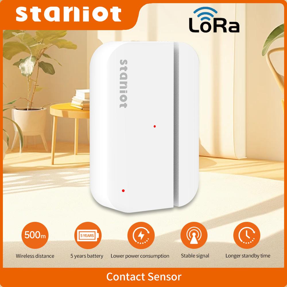 

Staniot LoRa Version 5-Years Battery Life Entry Sensor 500m Transmission Distance Wireless Contact Sensor Door Window Detector LoRa DS200-L