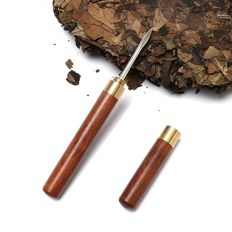 

Деревянный чайный нож, простые бытовые принадлежности для чайной комнаты, специальная игла для чая из нержавеющей стали, китайские чайные сервизы для кунг-фу, инструменты 18/2CM