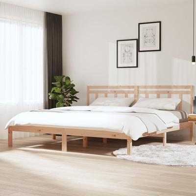 Vidaxl Bed Frame, Solid Pine Wood, 160 X 200 Cm