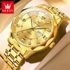 OLEVS Men Watches Trend Fashion Stainless Steel Original Automatic Mechanical Watch for Man Outdoor Casual Wear Waterproof Date