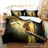 3D Digital Printing Bedding Four-Piece Set Three-Piece Set Parrot Bed Sheet Quilt Pillow