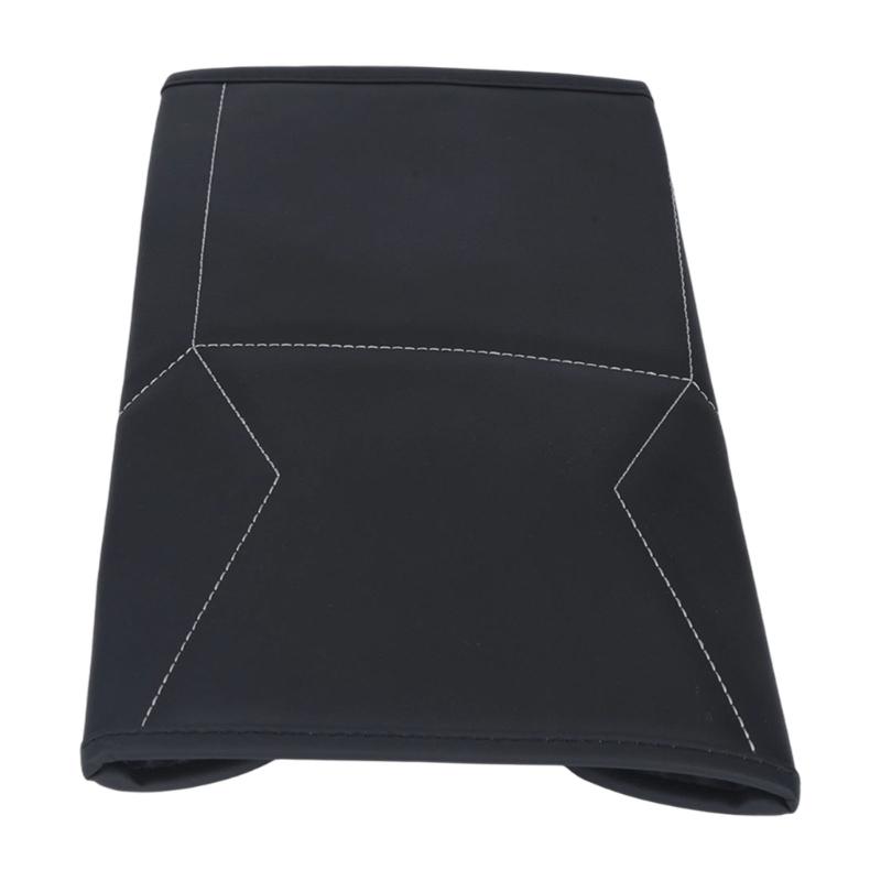 Center Console Armrest Cover with Elastic Hold and Slip On Fit, Vehicle Armrest Lid Cover In Black Stitched Style for Cabin Use