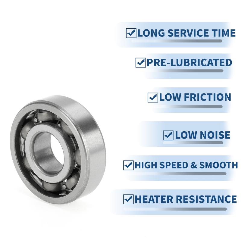 Motoforti 63/22 Deep Groove Ball Bearings P6 22x56x16mm Lubricated Bearings Open Type Silver Tone Scooter Skateboard Wheel
