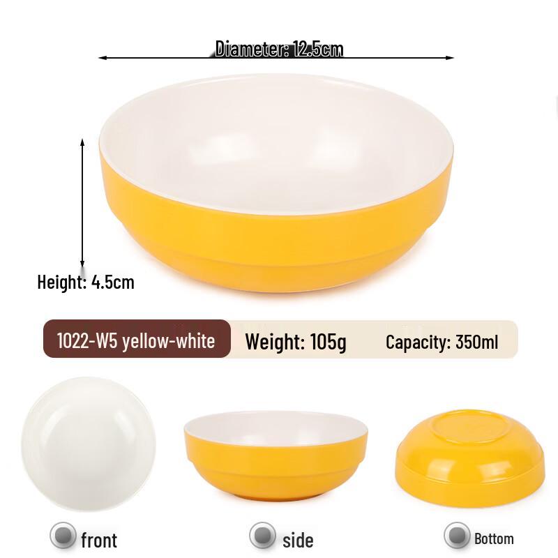 

Sweet & Elegant Two-Tone Melamine Small Bowls (10-Pack)