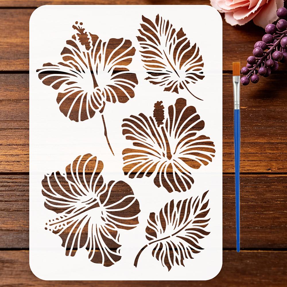 PET Hollow Out Drawing Painting Stencils for DIY Scrapbook Photo Album Flower 297x210mm