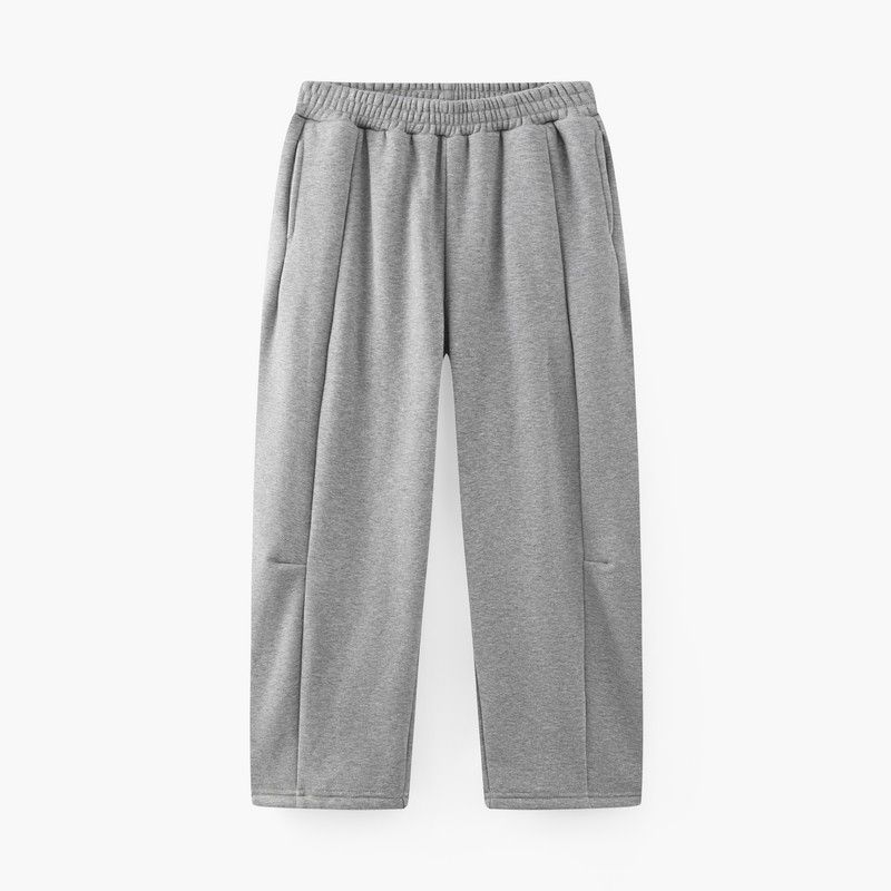 Mqd Children s Clothing Fleece-Lined Sweatpants 2025 Winter New Model Unisex Thickened Warm Versatile Casual Pants Ash 110