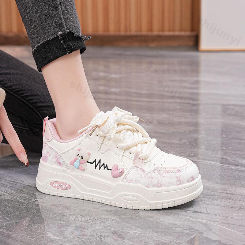 Fashion Women's Vulcanized Shoes 2025 Autumn Fashion Outdoor Non-slip Running Shoes Comfortable Lace Up Casual Sneakers Zapatos Mujer