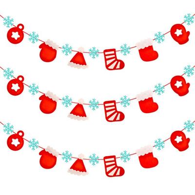 Livingda Felt Christmas Garland 3p