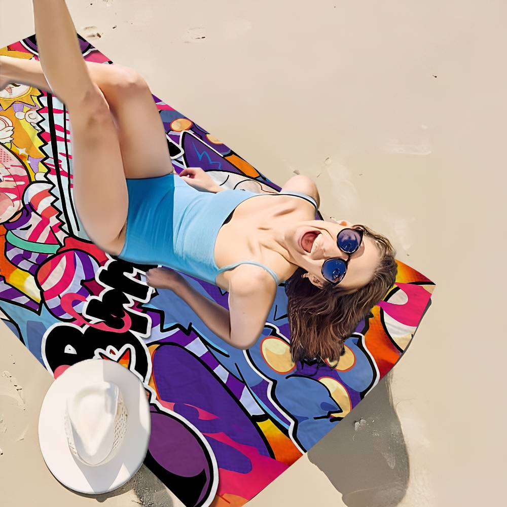 Anime Popee The Performer Gute Qualität Strandtuch Badetücher Für Mädchen Mikrofaser Schnelltrocknend Sandfrei Strand Yoga Spa Fitnessstudio