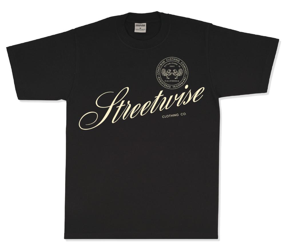 Streetwise SCRIPT SEAL Graphic T-Shirt Black M-L-XL-2XL-3XL wbr/ -4XL-5XL Unisex T-Shirt S