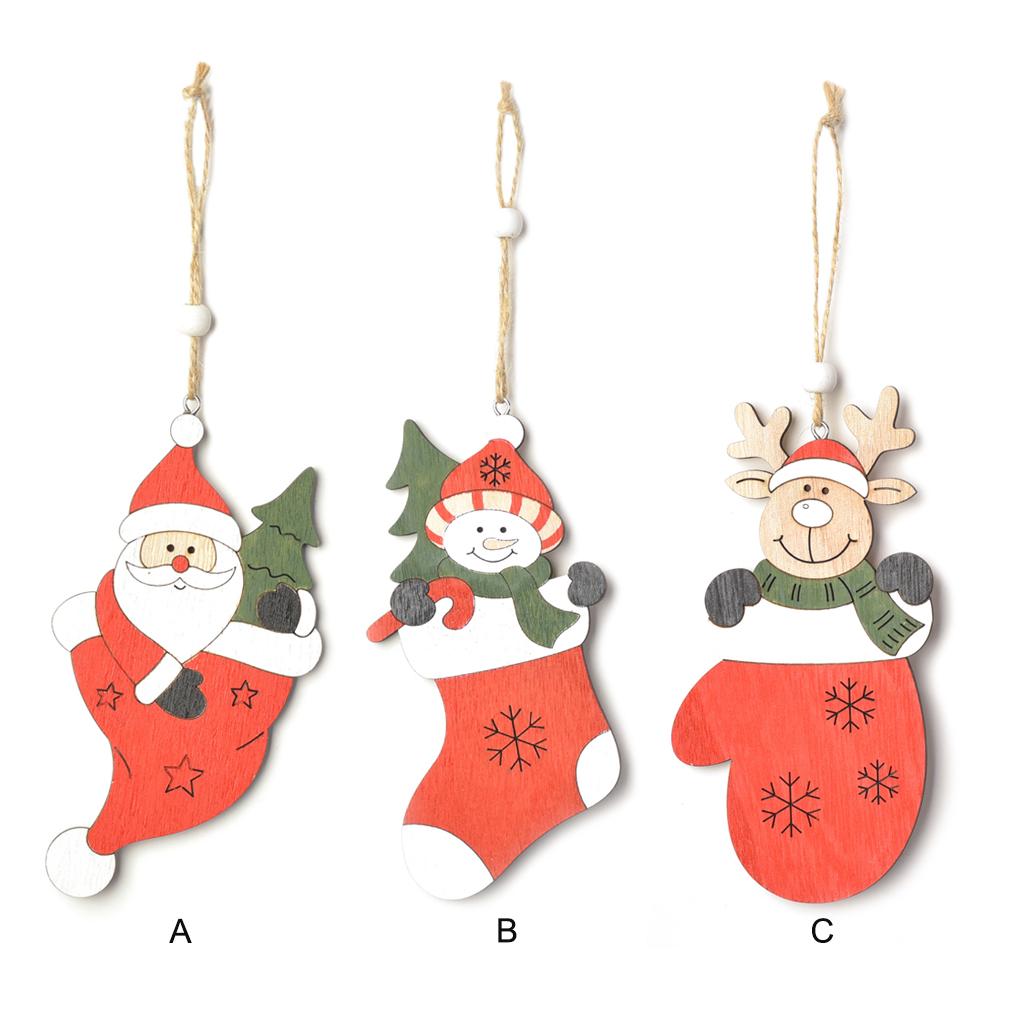 Christmas Pendant Adorable Room Hanging Decors Snowman Santa Claus Home Ornament DIY Xmas Tree Pendant Prop Party Supplies