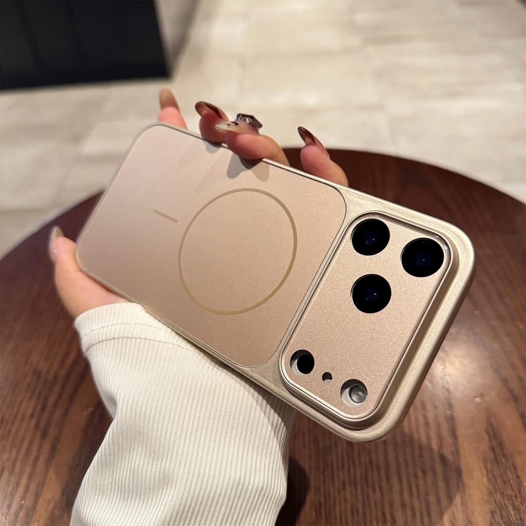 For iPhone 17 Pro Case Compatible with MagSafe Lens Protection Acrylic + TPU Matte Phone Cover