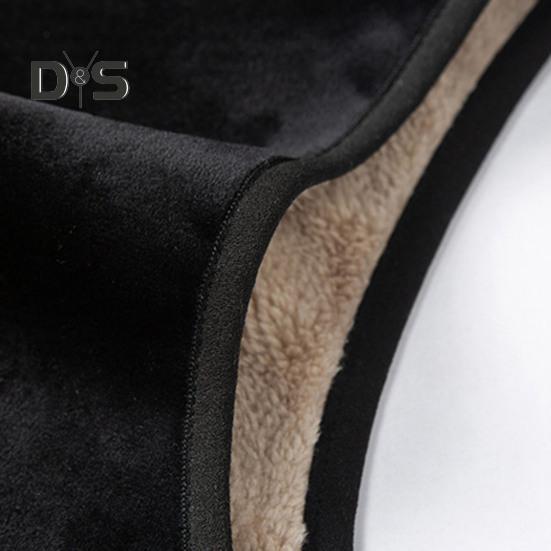 Men Vest Coat V-Neck Sleeveless Solid Color Velvet Lined Vest Coat with Pockets Zipper Closure Thickened Warm Bottoming Waistcoat