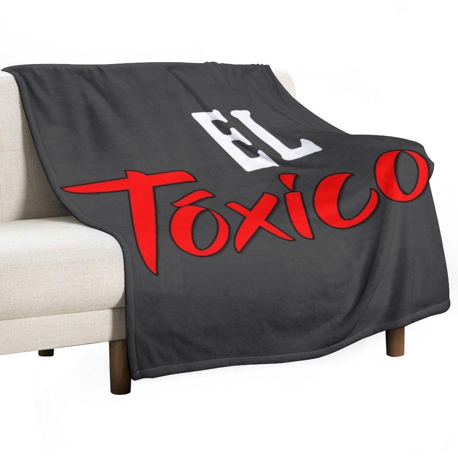 

El Toxico White Red Typography Spanish Saying Throw Blanket Comforter Hair Fashion Sofas Hairys Blankets 30x40in