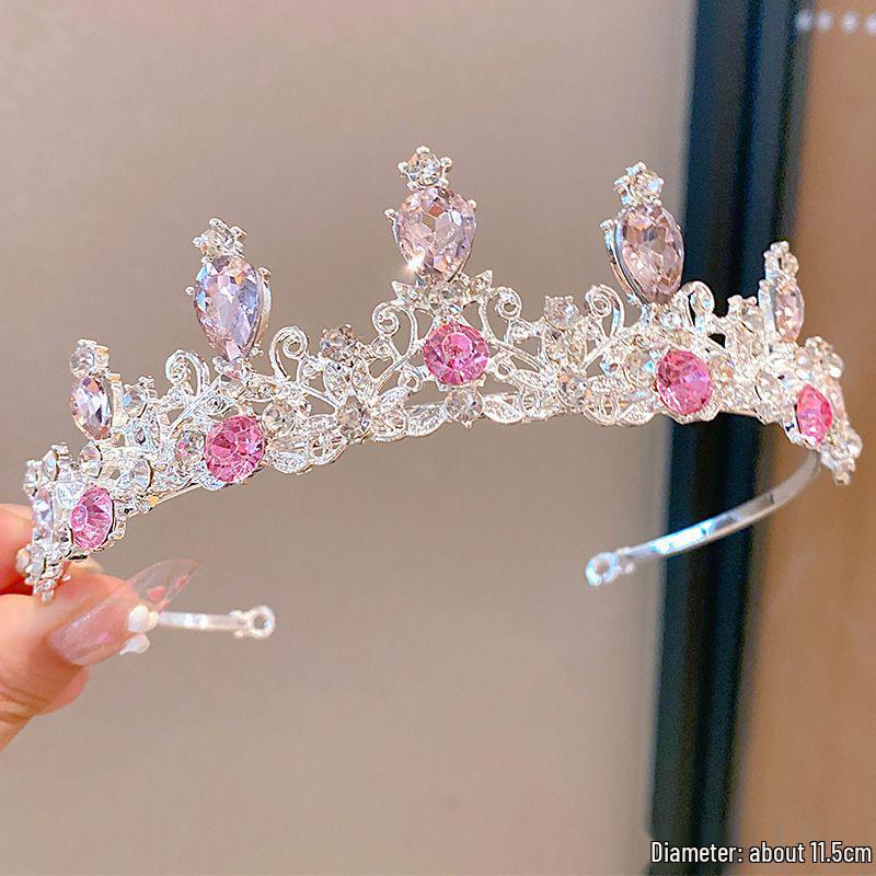 Children's Crystal Crown Headband: Elegant Princess Performance Hairpiece for Girls
