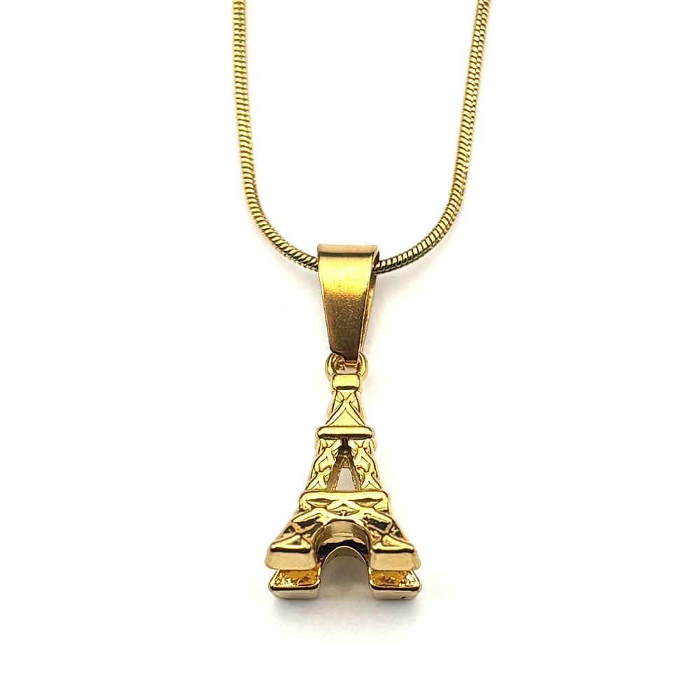 Paris Eiffel Tower Chain For Women Men Stainless Steel Gold Color Creative Party Hiphop Couple Neck Pendant Jewelry Accessory