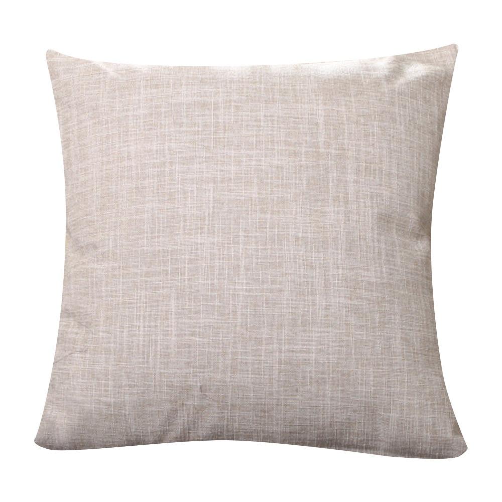 Square Decorative Pillow Case Linen Throw Pillow Covers  for Sofa Bedroom Car Living Room