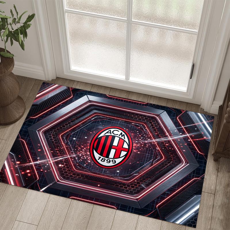 AC Milan Design Crystal Velvet Carpet Cozy Non?Slip Printed Rug For Bedroom Living Room Entrance