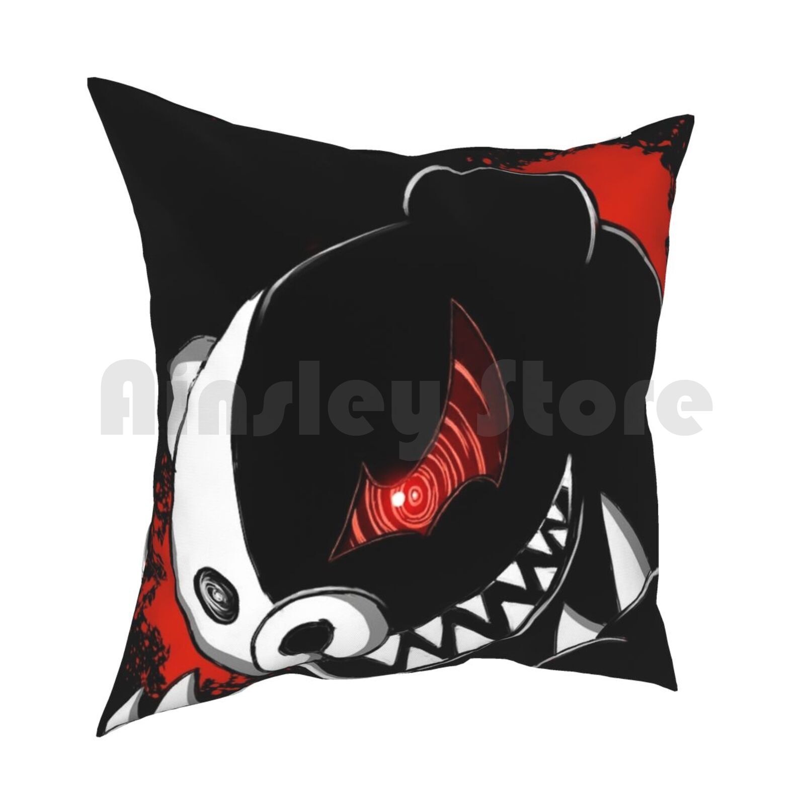 Monokuma Pillow Case Printed Home Soft DIY Pillow Cover Monokuma Dangan Ronpa Anime Bear Kuma 30x30cm 12x12in