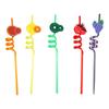 5PCS Spirals Straws Fruit Designs Silicone Drinking Tubes For Juices Smoothie Birthday Party Supplies
