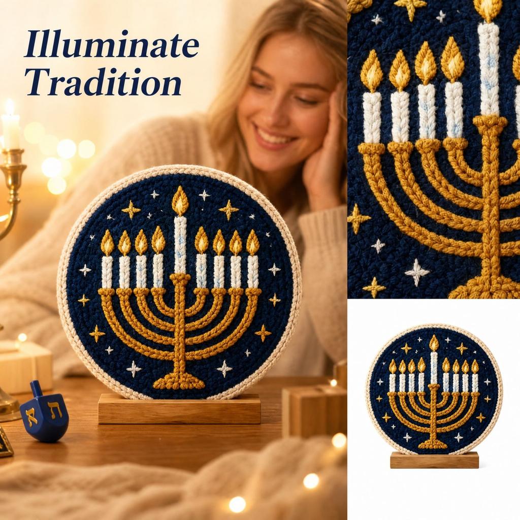 Lights Punch Needle Decorative Ornament Series