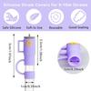 6PCS Straw Cover Cap for Stanley Cup 30oz & 40oz, 10mm/0.39inch Silicone Straw Caps Mini Tumbler Straw Toppers Dust Resistant Spill Proof Stanley Cup