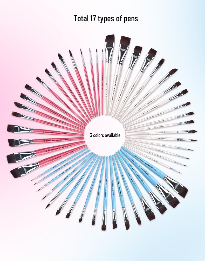 Giorgione 17-Piece Embossed Face & Body Paint Brush Set for Kids