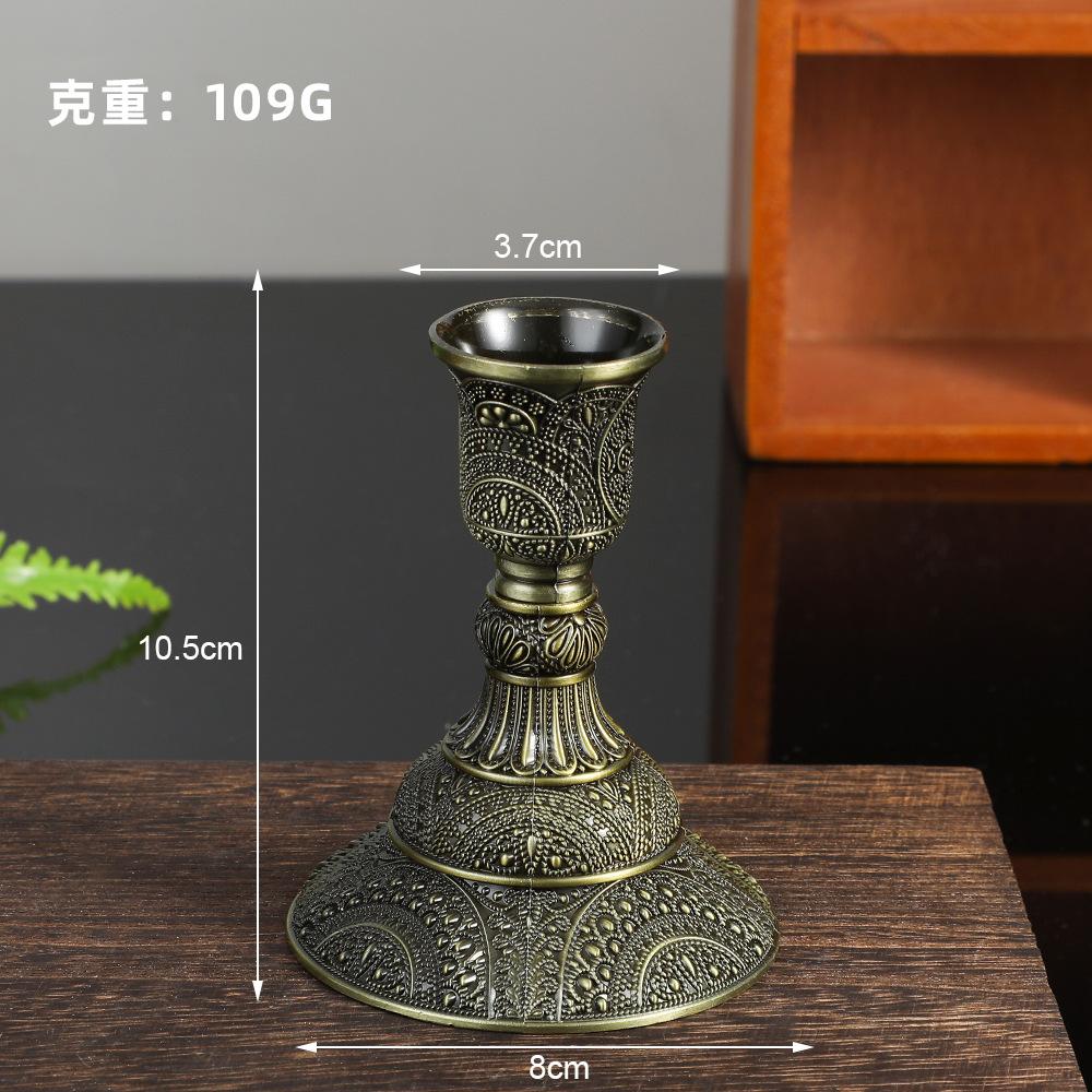 

3/5-head European Retro Metal Candlestick Dining Table Candlelight Dinner Home Decoration 1pc