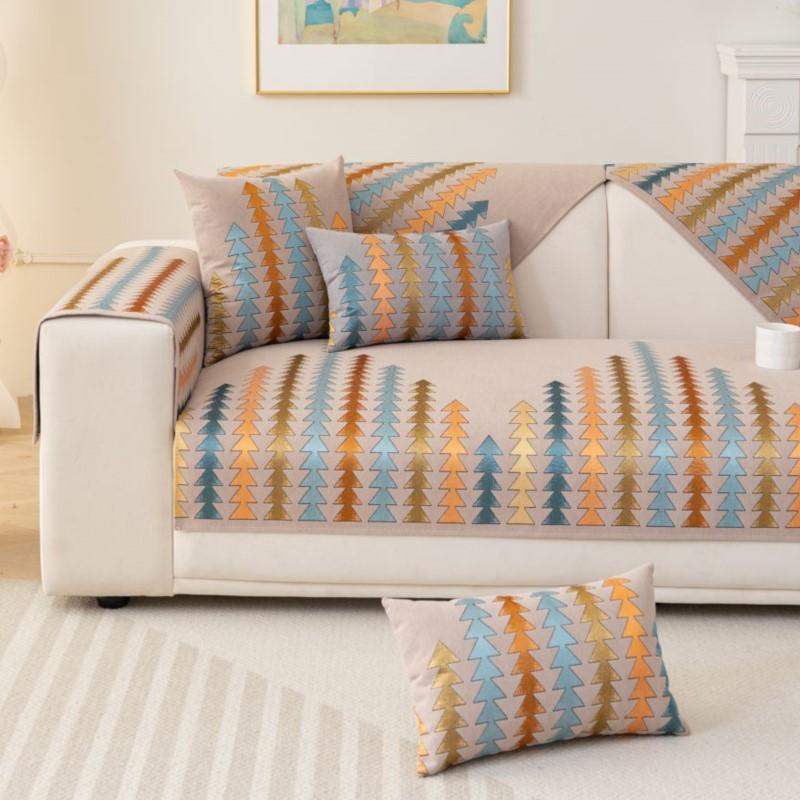 All Season Home Chenille Stripe Slipcover Funda Sofa Mat Living Room Home Decor Non-slip Sofa Cushion Couch Sofa Covers