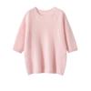 Women's 100% Pure Cashmere Short Sleeve Round Neck Sweater - Autumn/Winter Knit Pullover Base Layer